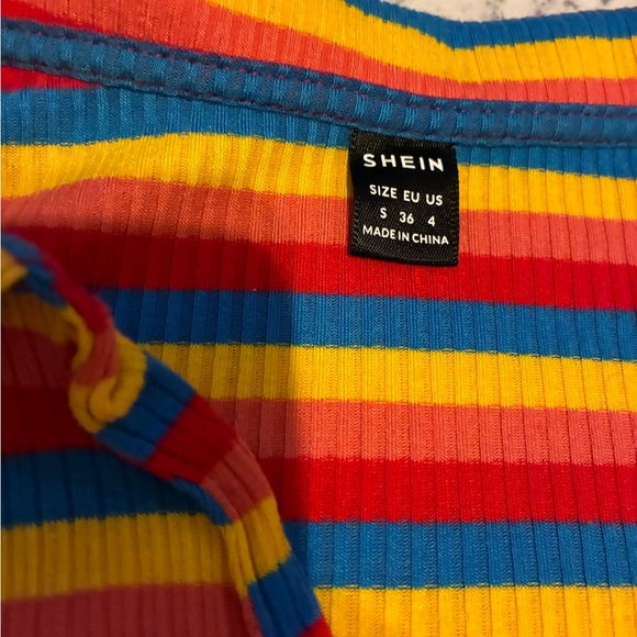 SHEIN Colorful Striped Mini Dress - Picture 3 of 3
